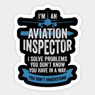 Aircraft Aviation Inspector Gift Sticker